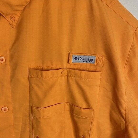 Columbia Sportswear PFG Orange Size XXL Omni-Shield short sleeve Fishing Hiking - Picture 3 of 10